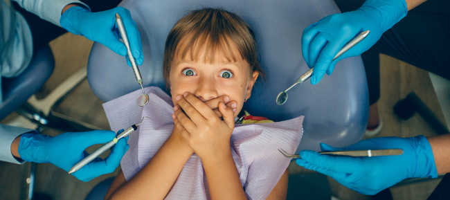 A menudo los niños tienen miedo al dentista